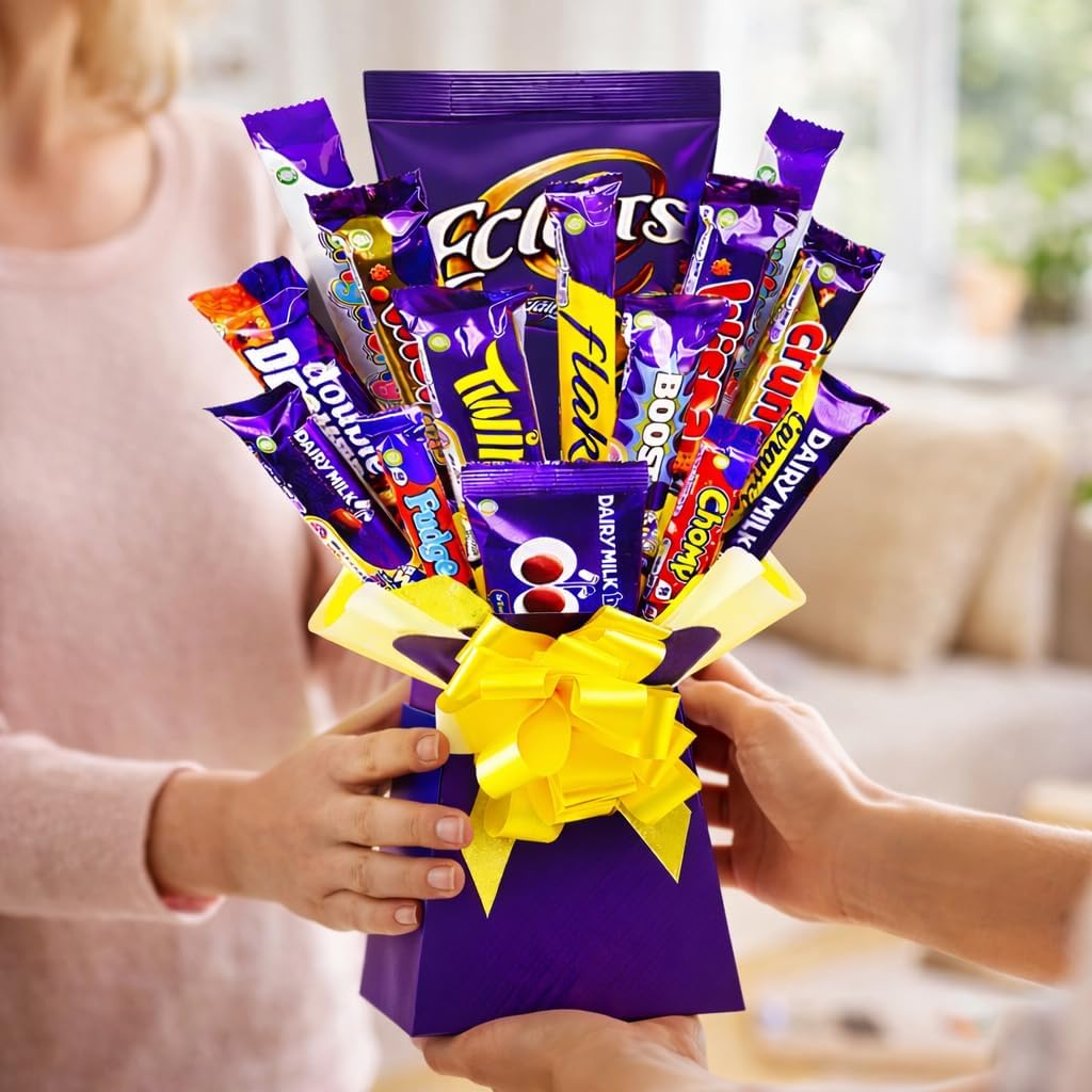 Cadbury Chocolate Bouquet Personalised Gift Chocolate Hamper For Him For Her - Lifestyle Shot 2
