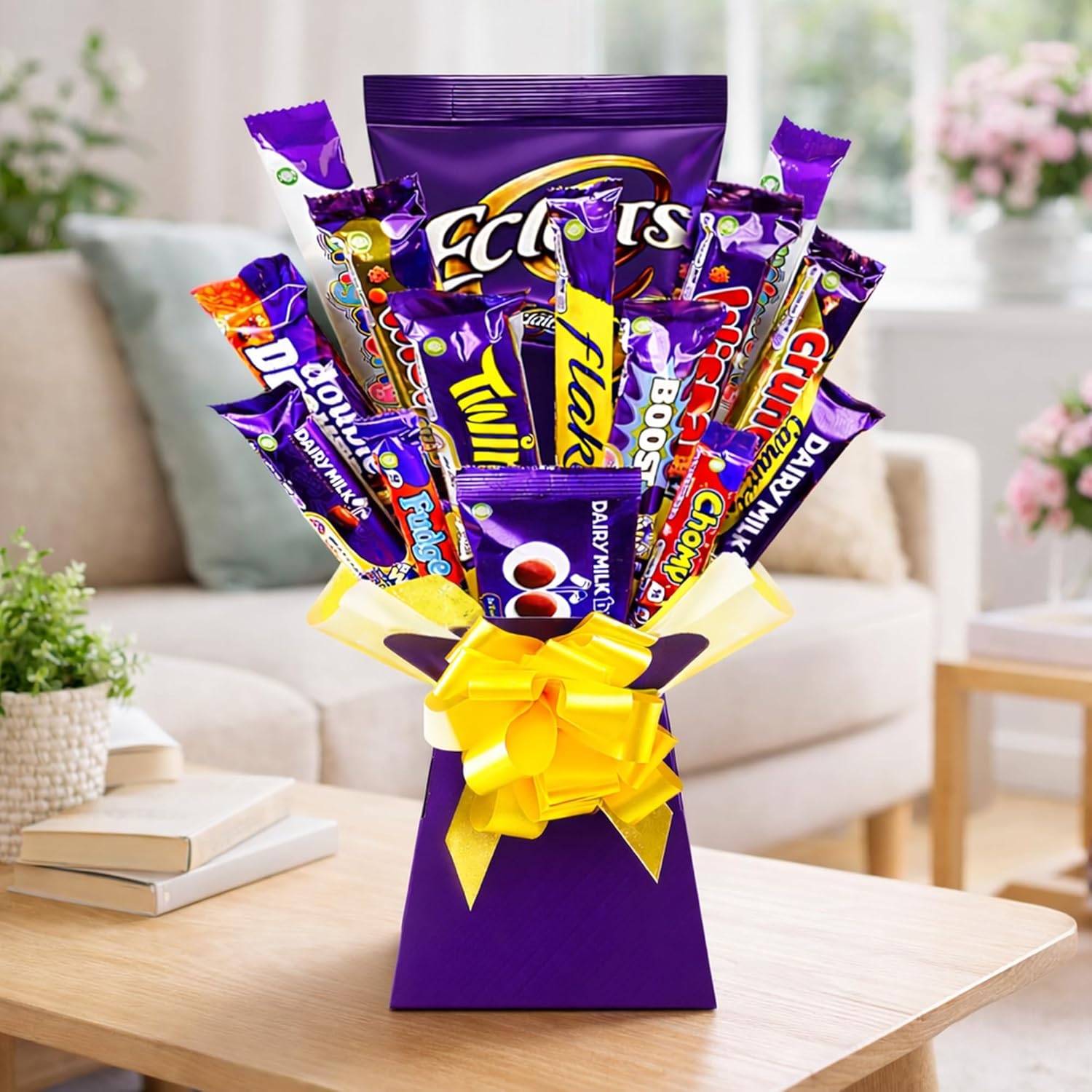 Cadbury Chocolate Bouquet Personalised Gift Chocolate Hamper For Him For Her - Lifestyle Shot