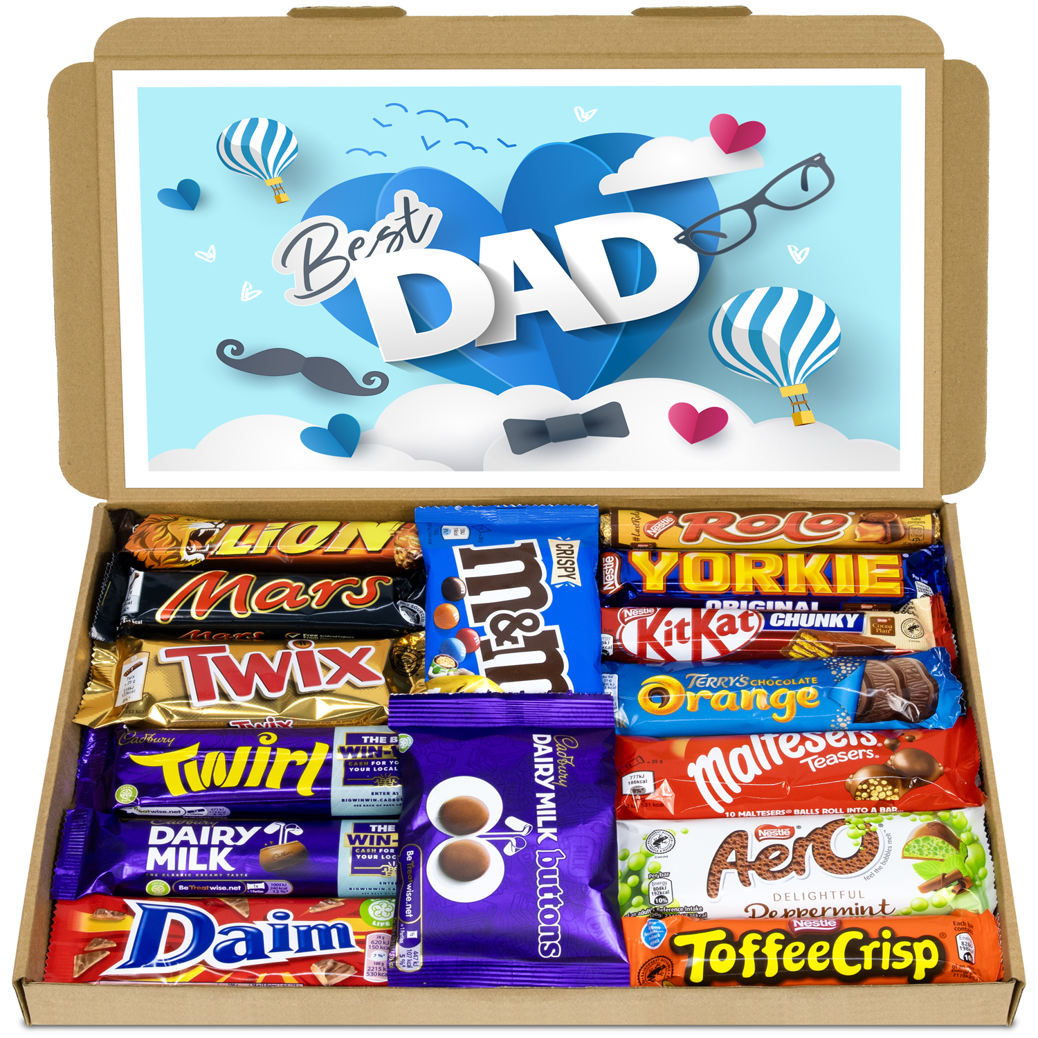 Best Dad Gift - XL Variety Chocolate Selection Box Letterbox Hamper - Perfect Fathers Day Gift