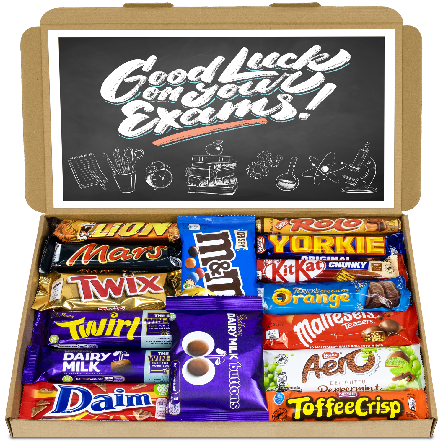 Good Luck Exams Gift - XL Variety Chocolate Selection Box Letterbox Hamper Gift